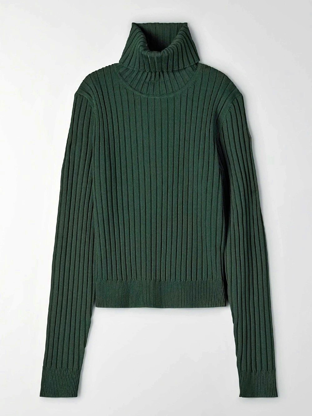 Aritzia Babaton Turtleneck Ribbed Turtleneck in Green Size Small NWT